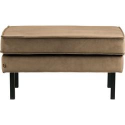 WOOOD Hocker 'Rodeo' Velvet, kleur Taupe
