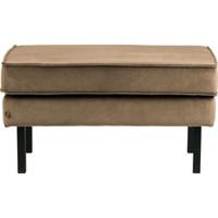 WOOOD Hocker 'Rodeo' Velvet, kleur Taupe - thumbnail