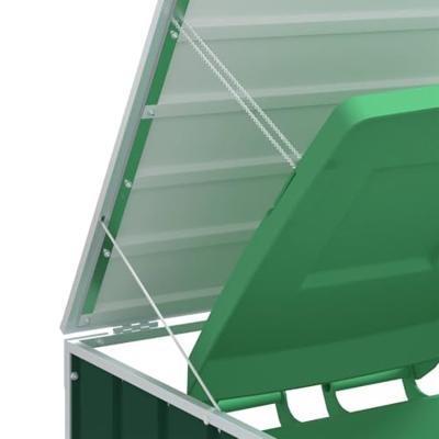 VidaXL Containerberging voor 1 container 72x81x115 cm staal groen