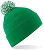 Beechfield CB450 Snowstar® Beanie - Kelly Green/White - One Size - thumbnail
