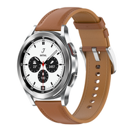Luxe leren bandje - Lichtbruin - Samsung Galaxy Watch 4 Classic - 42mm / 46mm - thumbnail