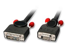 LINDY 41197 DVI-I VGA-adapterkabel 3 m zwart