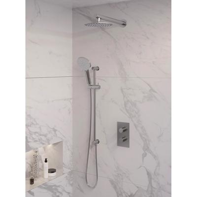 Brushed Edition thermostatische inbouw regendouche SET met 3-weg omstelling en 20 cm douchekop