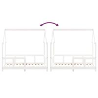 Kinderbedframe 70x140 cm massief grenenhout wit - thumbnail