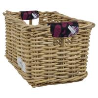 Rieten Fietsmand XL Love 5 grijs - thumbnail