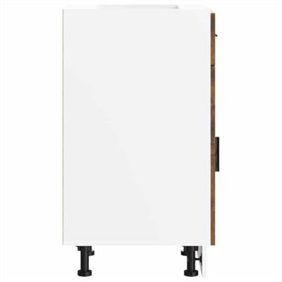 Onderkast "Porto" bewerkt hout gerookt eikenkleurig