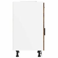 Onderkast "Porto" bewerkt hout gerookt eikenkleurig - thumbnail