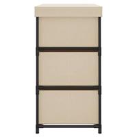 Opbergkast met 6 lades 55x29x55 cm staal crmekleurig - thumbnail
