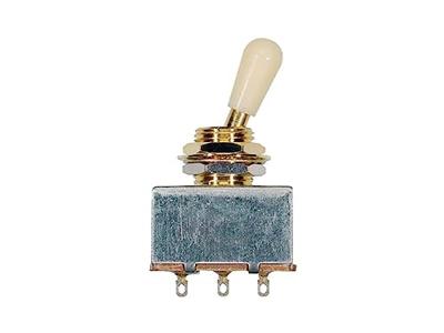 Boston SW-5-GI 3-standenschakelaar (blok model) goud met ivoor Boston SW-5-GI 3-standenschakelaar (blok model) goud met ivoor