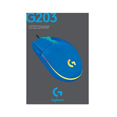 Logitech-G G203 Lightsync Blauw Gaming Muis