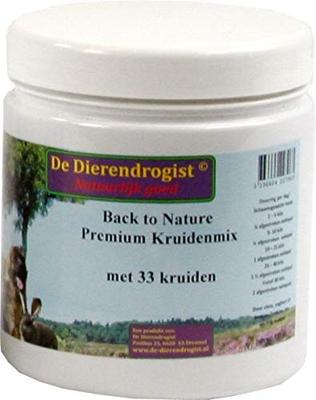 DIERENDROGIST BACK TO NATURE PREMIUM KRUIDENMIX MET 33 KRUIDEN 450 GR