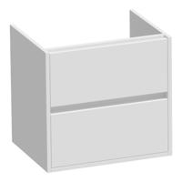 Brauer Adore - Onderkast - 60 cm - met 2 Softclose Lades Greeploos en 1 Sifon Uitsparing - Mat Wit - thumbnail