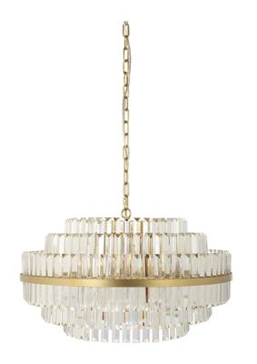 Richmond Hanglamp 'Desire' Crystal, 80cm, kleur Brushed Gold