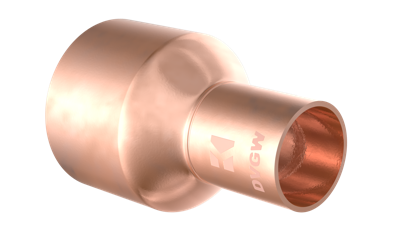 Kirchhoff Koperen reduceerkoppeling, blank, 22 mmA x 12 mm, 1 socket, (5243) - 989079055