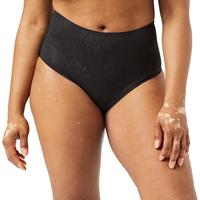 Fit Smart Maxi Slip Zwart - Vrouwen taille onderbroek - Kanten slip - S | Dames slip - Onderbroek - Ondergoed - S - Onderbroek - Ondergoed - thumbnail