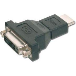 Digitus AK-330505-000-S HDMI / DVI Adapter [1x HDMI-stekker - 1x DVI-bus 24+5-polig] Zwart