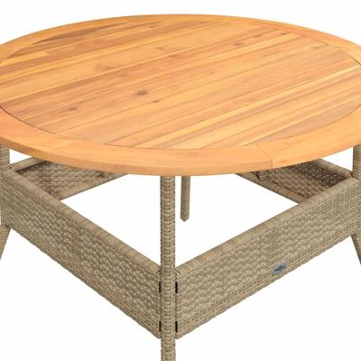 2-delige Loungeset met kussens poly rattan beige 2-delige Loungeset met kussens poly rattan beige