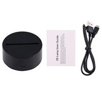 Lotus stijl 3D Touch schakelaar controle LED licht 7 kleur verkleuring creatieve visuele Stereo Lamp Desk Lamp nachtlampje - thumbnail