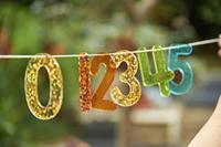 Tickit Doorschijnende Cijfers Glitter 14 stuks - thumbnail