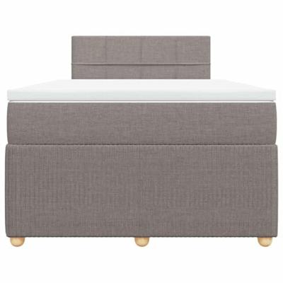 Boxspring met matras stof taupe 120x190 cm
