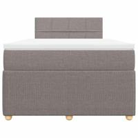 Boxspring met matras stof taupe 120x190 cm - thumbnail