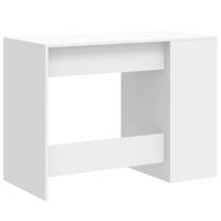 Bureau 102x50x75 cm bewerkt hout wit - thumbnail
