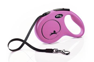 Hondenriem Flexi NEW CLASSIC 5m Roze Maat M - thumbnail