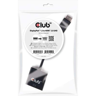 club3D CAC-2070 DisplayPort Adapter [1x DisplayPort stekker - 1x HDMI-bus] Zwart