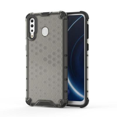 Schokbestendige honingraat PC + TPU Case voor Galaxy M30 (zwart)