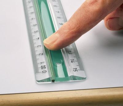 Linex antislip liniaal 30 cm groen/transparant - thumbnail