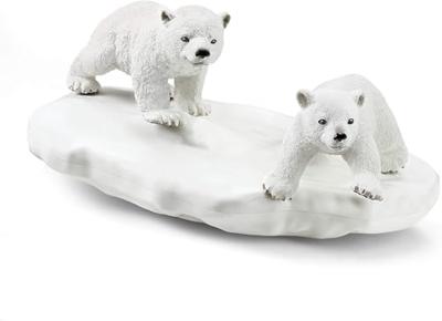 Schleich Wild Life - IJsberen glijfeestje speelfiguur - thumbnail