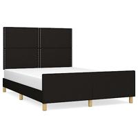 Bedframe zonder matras stof zwart 140x200 cm - thumbnail