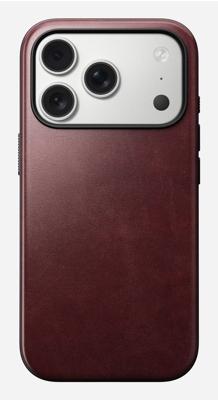 Nomad Modern Leather Case iPhone 17 Pro Burgundy Horween