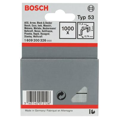Bosch Accessoires Niet met fijne draad type 53 11,4 x 0,74 x 6 mm 1000st - 1609200326