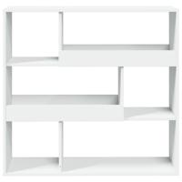 Boekenkast 100x33x156,5 cm bewerkt hout wit - thumbnail