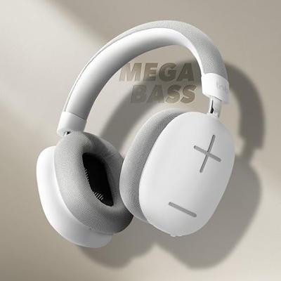 T'NB Bounce Draadloze over-ear hoofdtelefoon, comfortabel en betoverend, met bluetooth-verbinding, stereogeluid met geïntegreerde microfoon, batterijduur tot 50 uur, wit