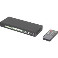 SpeaKa Professional 4 poorten HDMI-splitter Met audiopoorten, Met afstandsbediening 3840 x 2160 Pixel Zwart - thumbnail