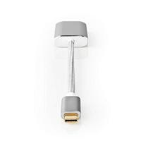 Nedis CCTB64680AL02 Usb-adapter Usb 3.2 Gen 1 Usb Type-c™ Male Hdmi™ Connector 0.20 M Rond Verguld Gebreid / Nylon Zilver Cover Window Box - thumbnail