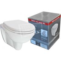 Xellanz Trevi wandcloset verkort Kiwa met Menir toiletzitting softclose en quick release glans wit 32.3484 - thumbnail