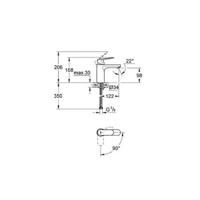 GROHE Eurosmart Cosmopolitan wastafelkraan - met medium uitloop - waterbesparend - chroom 2339800e - thumbnail
