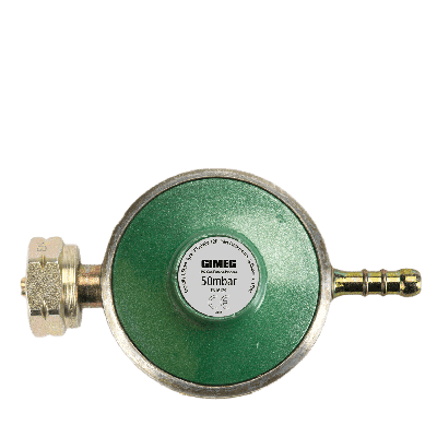 Gimeg Universele Gasregelaar met slangpilaar 50Mbar
