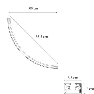 QAZQA Moderne rail zwart 90° gebogen 1-fase - Iconic QAZQA Moderne rail zwart 90° gebogen 1-fase - Iconic