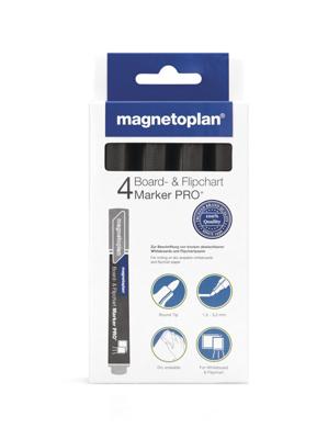magnetoplan 1228112 Flipchartmarker Zwart 4 stuk(s)