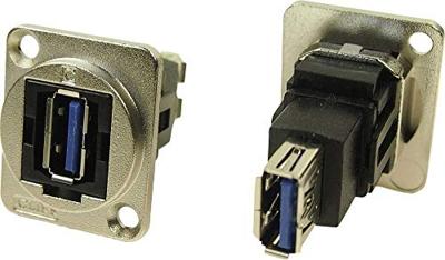 Cliff CP30205NM CP30205NM XLR-adapter USB-A-bus 3.0 naar USB-A-bus 3.0 Adapter, inbouw 1 stuk(s)