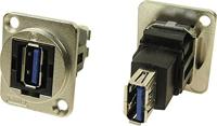 Cliff CP30205NM CP30205NM XLR-adapter USB-A-bus 3.0 naar USB-A-bus 3.0 Adapter, inbouw 1 stuk(s) - thumbnail
