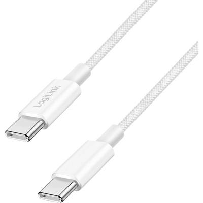 LogiLink CU0341 USB-C-kabel USB 2.0 USB-C stekker 1 m Wit