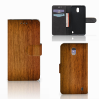 Nokia 2 | Book Style Case | Donker Hout - thumbnail