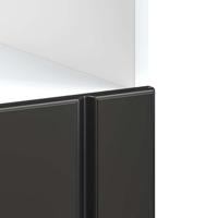 Ovenkast Lucca bewerkt hout zwart - thumbnail