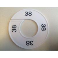 Maatring 9cm wit/zwart 38 - thumbnail