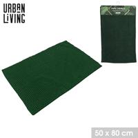 Urban Living Badkamerkleedje|badmat tapijt - donkergroen - 50 x 80 cm - thumbnail